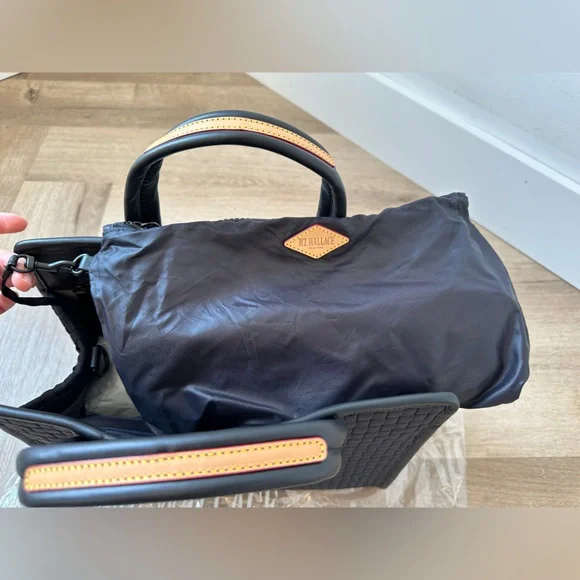 NWT MZ Wallace Black Medium Woven Box Tote. - Picture 9 of 16
